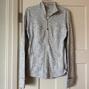 Lululemon Define Jacket White and Gray, Size 6